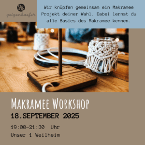 Makramee knüpfen Workshop Stuttgart