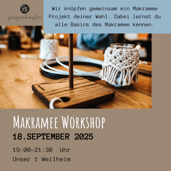 Makramee knüpfen Workshop Stuttgart