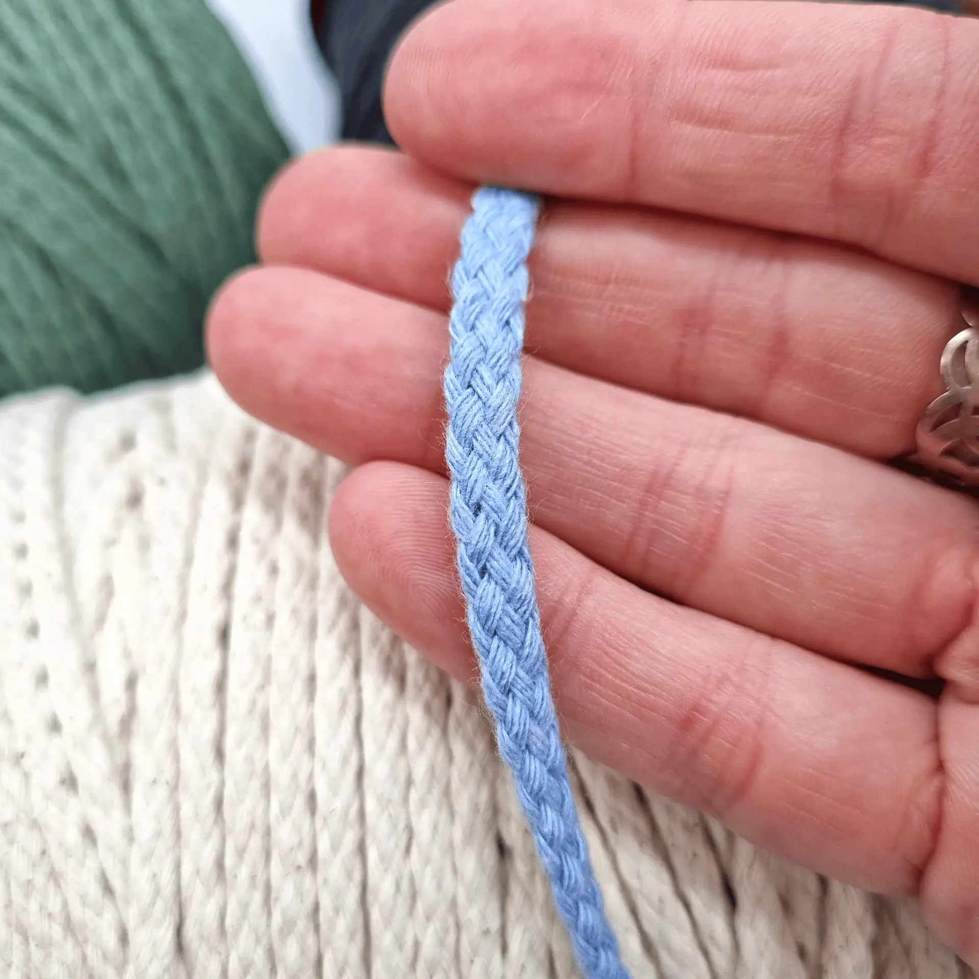 Makramée Garn 4mm geflochten | 100% Baumwolle – Bild 7