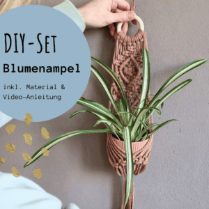 Makramee Blumenampel Anleitung einfach - Blumenampel selber machen mit DIY Set inkl Videoanleitung und Material | Blumen Ampel knüpfen DIY