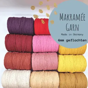 Makramée Garn 4mm geflochten | 100% Baumwolle