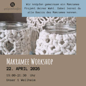 Makramee Workshop Stuttgart 22.April 2026