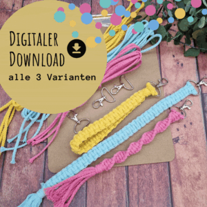 Kinder 3er DIY-Videoanleitung Makramée Schlüsselband