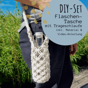 DIY-Set Makramee Flaschentasche mit Trageschlaufe